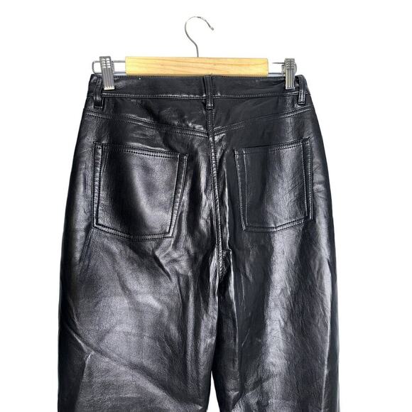 Wilfred Aritzia Melina Vegan Faux Leather High Waisted Pants Women's Size 10 - Picture 8 of 16